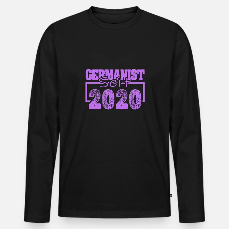 2020 - Männer Premium Bio Langarmshirt - Schwarz
