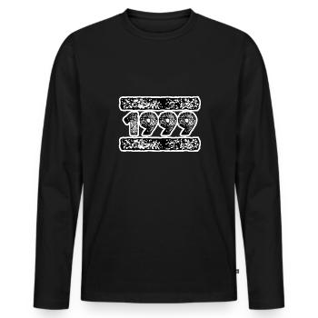 1999 1999 - T-shirt manches longues Premium bio Homme - noir - Devant - Nico (187cm)