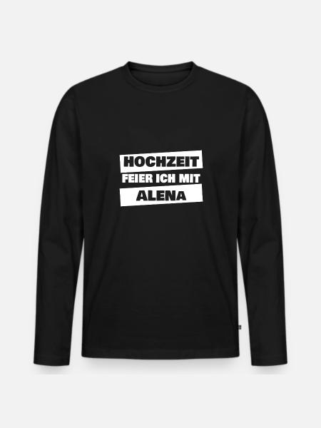 Bachelor Party Alena - Men's Premium Organic Long Sleeve Shirt - black