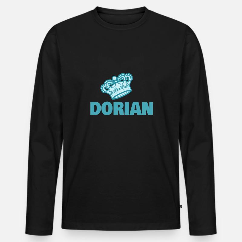 Dorian - Männer Premium Bio Langarmshirt - Schwarz