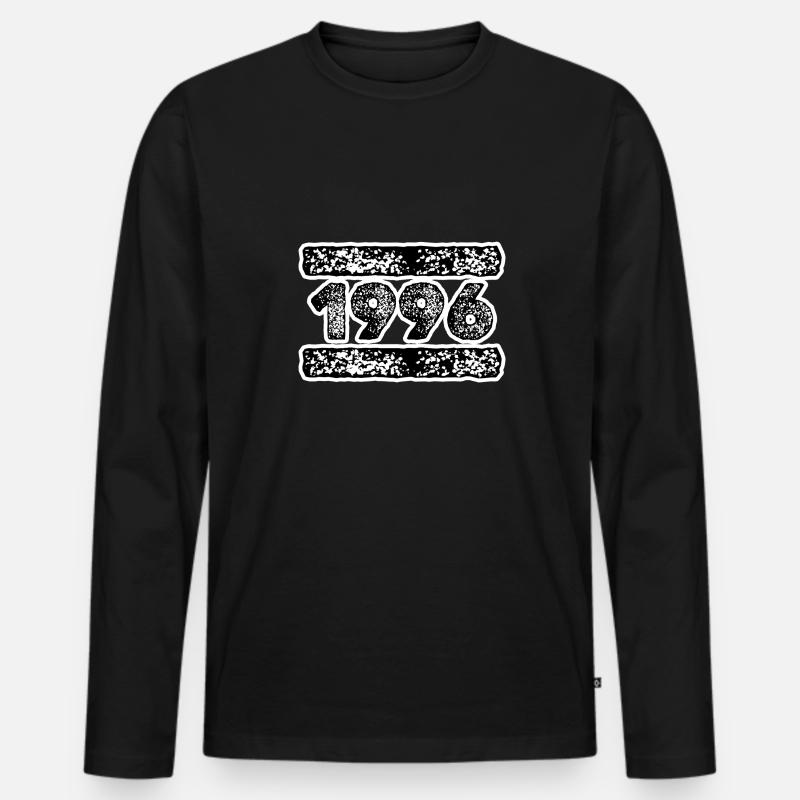1996 1996 - Männer Premium Bio Langarmshirt - Schwarz