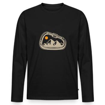 log out go out Design for a Nature lover - Men's Premium Organic Long Sleeve Shirt - black - Front - Nico (187cm)