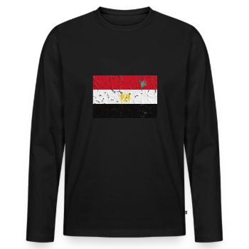 Egypt - Men's Premium Organic Long Sleeve Shirt - black - Front - Nico (187cm)