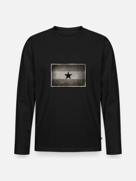 Ghana - T-shirt manches longues Premium bio Homme - noir