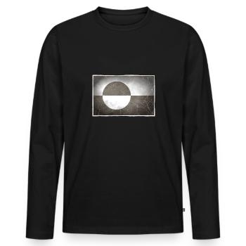Greenland - Men's Premium Organic Long Sleeve Shirt - black - Front - Nico (187cm)