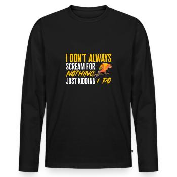 Molinasittich Perroquet Oiseau Perruche du Soleil - T-shirt manches longues Premium bio Homme - noir - Devant - Nico (187cm)