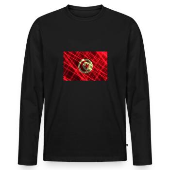 Tunisia - Men's Premium Organic Long Sleeve Shirt - black - Front - Nico (187cm)