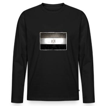 Egypt - Men's Premium Organic Long Sleeve Shirt - black - Front - Nico (187cm)