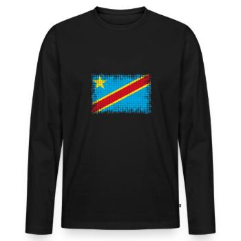 Congo - T-shirt manches longues Premium bio Homme - noir - Devant - Nico (187cm)