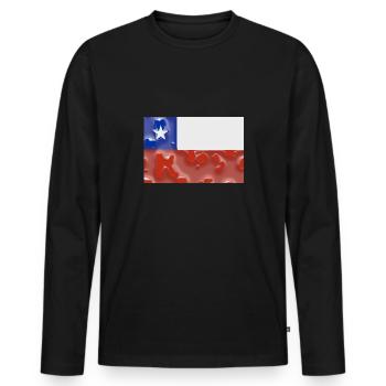 Chili - T-shirt manches longues Premium bio Homme - noir - Devant - Nico (187cm)