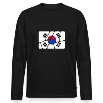 Corée du Sud en tant que Corée du Sud - T-shirt manches longues Premium bio Homme - noir - Devant - Nico (187cm)