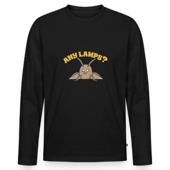 Moths Insect Collector Entomologist - Men's Premium Organic Long Sleeve Shirt - black - Front - Nico (187cm)