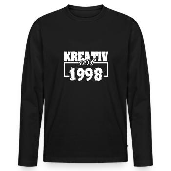 Schauspielerin 1998 - Männer Premium Bio Langarmshirt - Schwarz - Vorne - Nico (187cm)