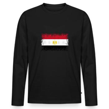 Egypt - Men's Premium Organic Long Sleeve Shirt - black - Front - Nico (187cm)