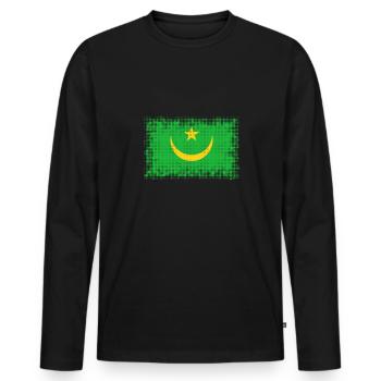 Mauritania Mauritania - Men's Premium Organic Long Sleeve Shirt - black - Front - Nico (187cm)