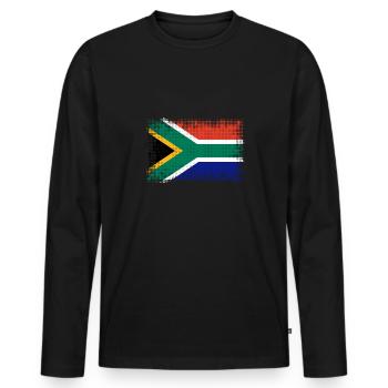 South Africa as South Africa - Men's Premium Organic Long Sleeve Shirt - black - Front - Nico (187cm)