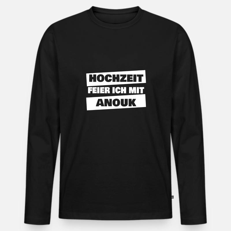Anouk - Männer Premium Bio Langarmshirt - Schwarz