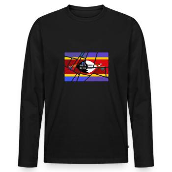 Eswatini als Eswatini - Männer Premium Bio Langarmshirt - Schwarz - Vorne - Nico (187cm)