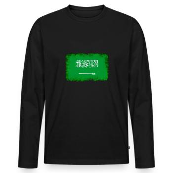 Gift for Arabia - Men's Premium Organic Long Sleeve Shirt - black - Front - Nico (187cm)