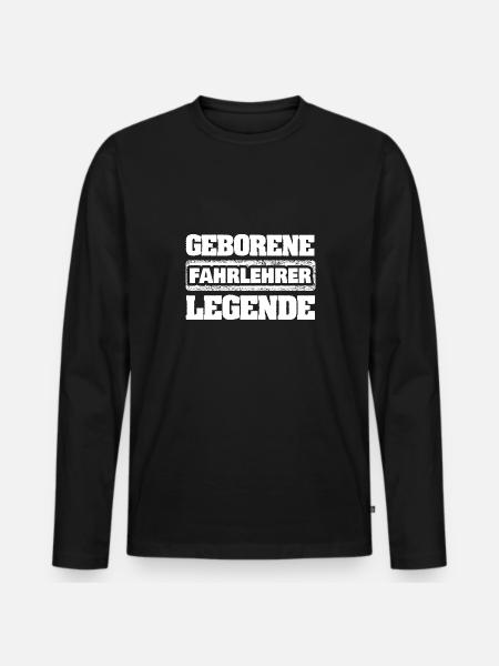 Cadeau pour moniteur de conduite - T-shirt manches longues Premium bio Homme - noir