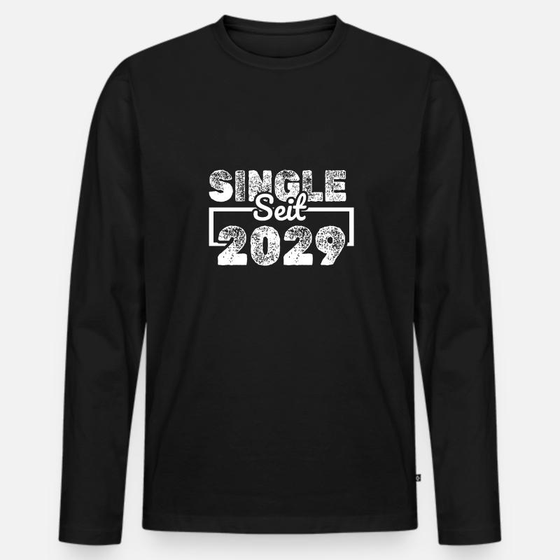 Single 2029 - Männer Premium Bio Langarmshirt - Schwarz