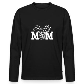 American Staffordshire Bull Terrier Staffy Hund - Männer Premium Bio Langarmshirt - Schwarz - Vorne - Nico (187cm)