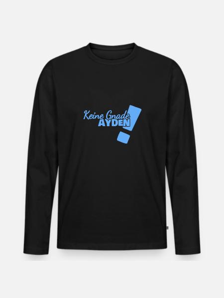 Lustig Ayden - Männer Premium Bio Langarmshirt - Schwarz