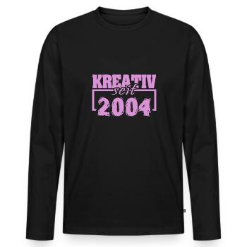 Creative 2004 - Men's Premium Organic Long Sleeve Shirt - black - Front - Nico (187cm)