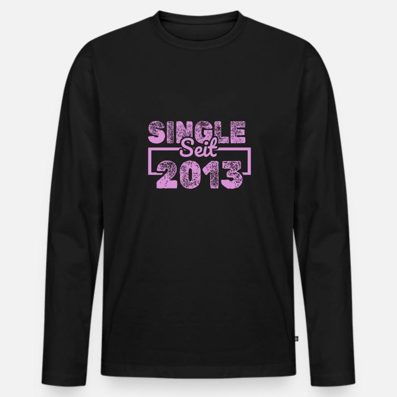 Single 2013 - Männer Premium Bio Langarmshirt - Schwarz