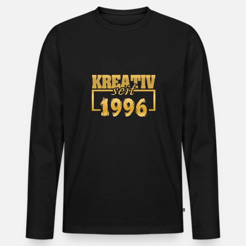 Kunst 1996 - Männer Premium Bio Langarmshirt - Schwarz