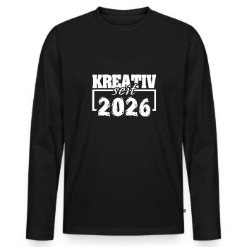 Schauspielerin 2026 - Männer Premium Bio Langarmshirt - Schwarz - Vorne - Nico (187cm)
