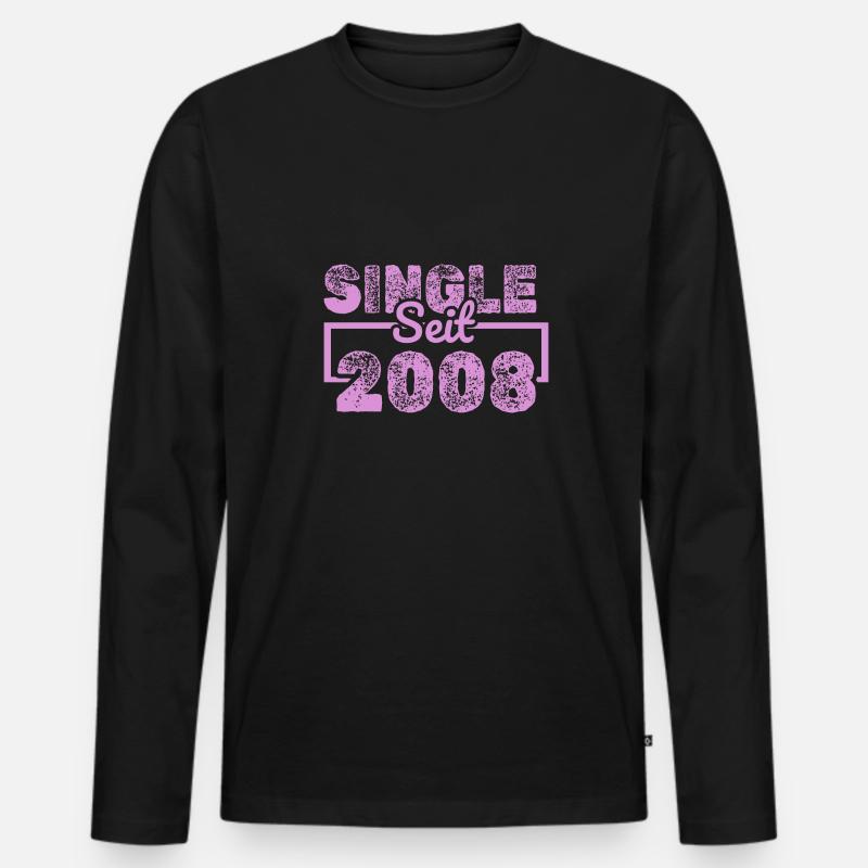 seit 2008 - Männer Premium Bio Langarmshirt - Schwarz