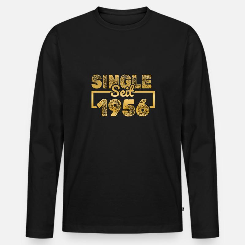 1956 1956 - Männer Premium Bio Langarmshirt - Schwarz