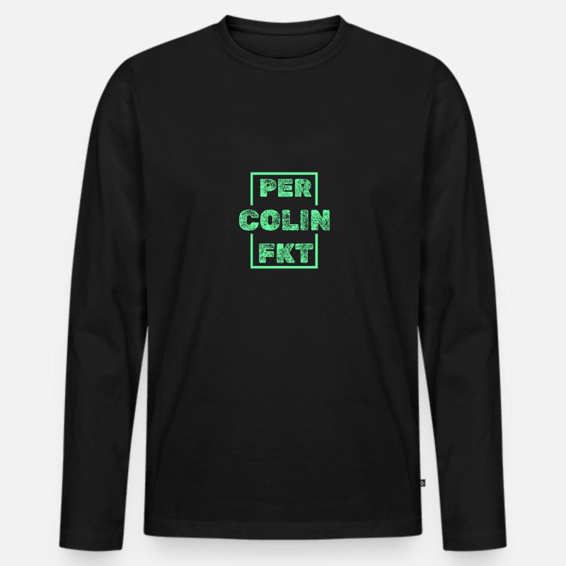 Colin Colin - Männer Premium Bio Langarmshirt - Schwarz