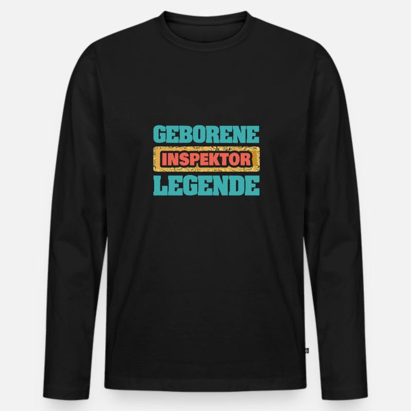 Beruf Inspektor - Männer Premium Bio Langarmshirt - Schwarz
