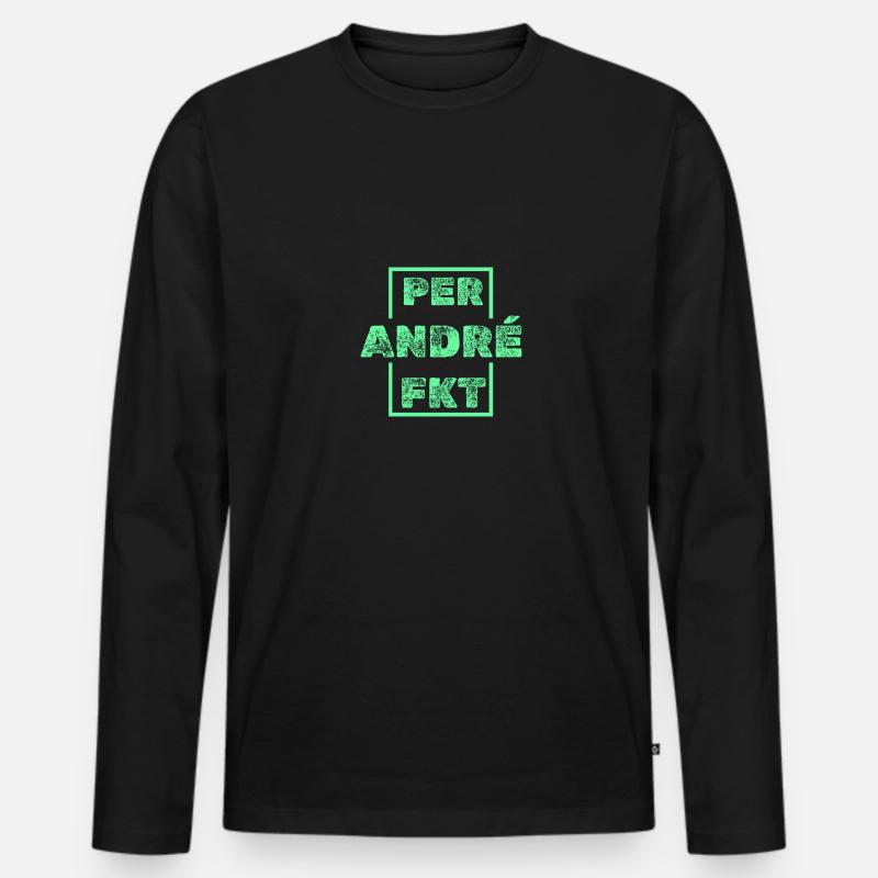 André als André - Männer Premium Bio Langarmshirt - Schwarz