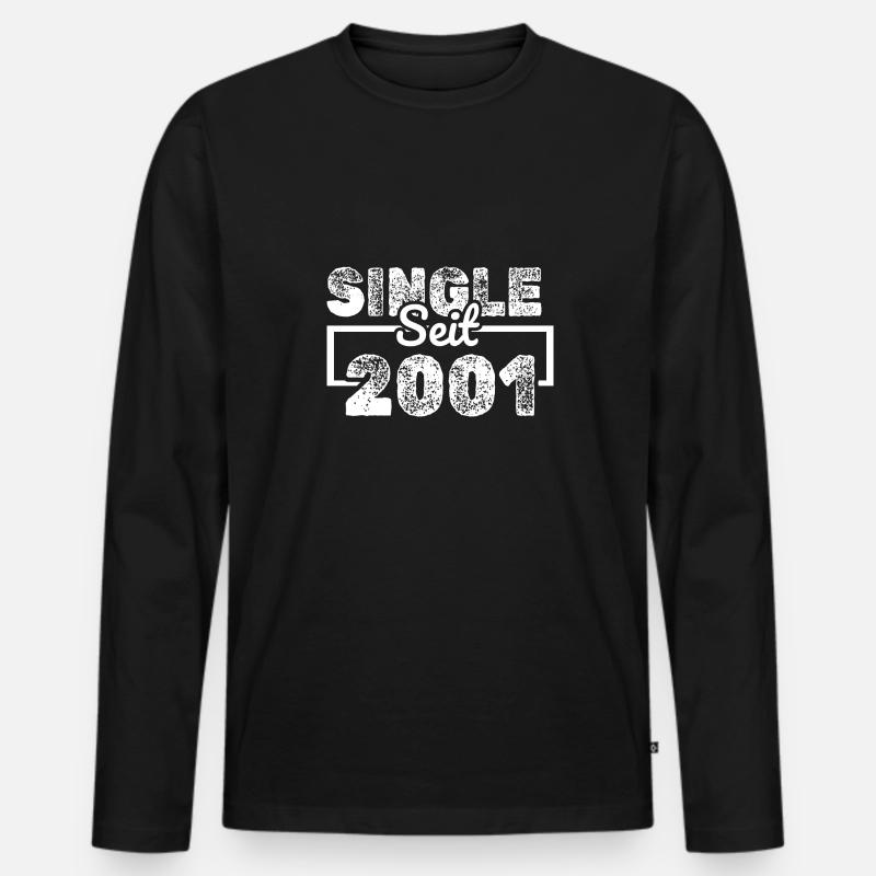 2001 - Männer Premium Bio Langarmshirt - Schwarz