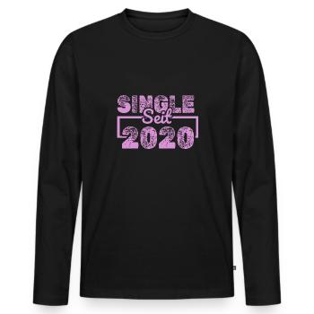 2020 - Men's Premium Organic Long Sleeve Shirt - black - Front - Nico (187cm)