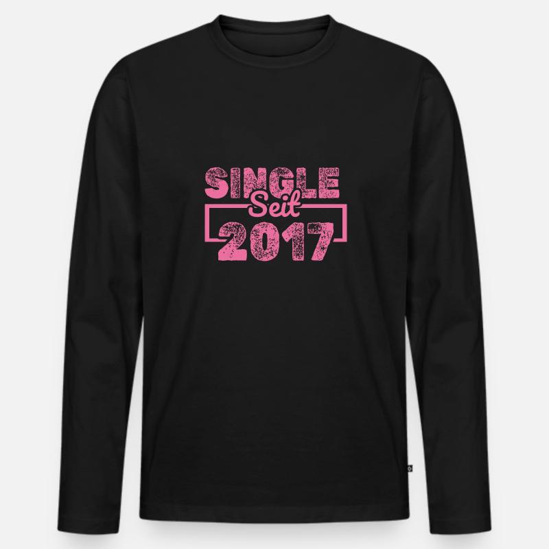 Single 2017 - Männer Premium Bio Langarmshirt - Schwarz