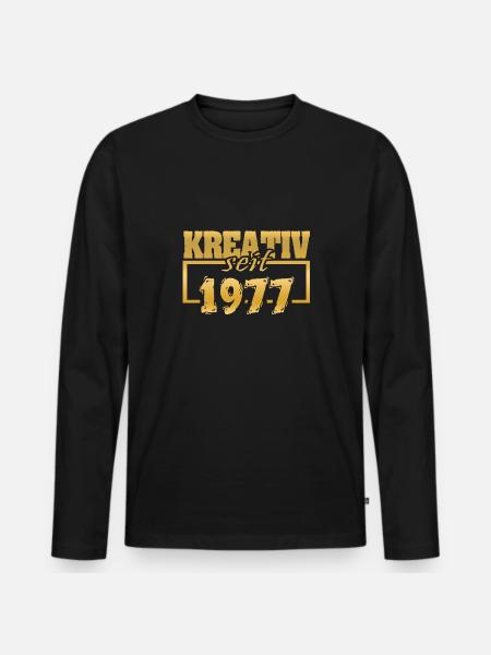 Art 1977 - Men's Premium Organic Long Sleeve Shirt - black