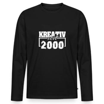 Actress 2000 - Men's Premium Organic Long Sleeve Shirt - black - Front - Nico (187cm)