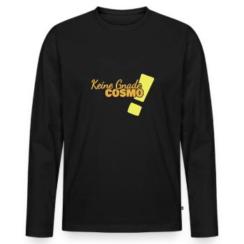 Gift for Cosmo - Men's Premium Organic Long Sleeve Shirt - black - Front - Nico (187cm)