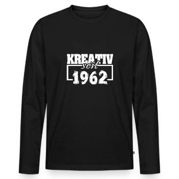Actress 1962 - Men's Premium Organic Long Sleeve Shirt - black - Front - Nico (187cm)