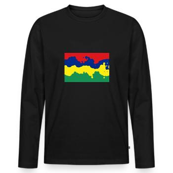 Mauritius - Men's Premium Organic Long Sleeve Shirt - black - Front - Nico (187cm)