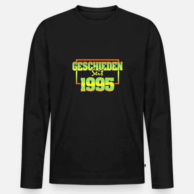Ehefrau 1995 - Männer Premium Bio Langarmshirt - Schwarz