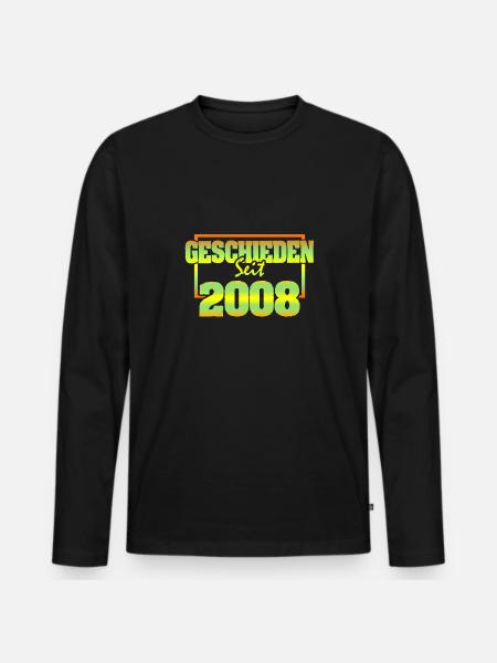 2008 - Männer Premium Bio Langarmshirt - Schwarz