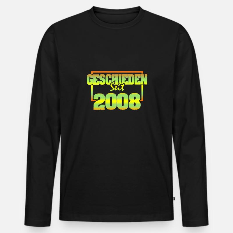 2008 - Männer Premium Bio Langarmshirt - Schwarz