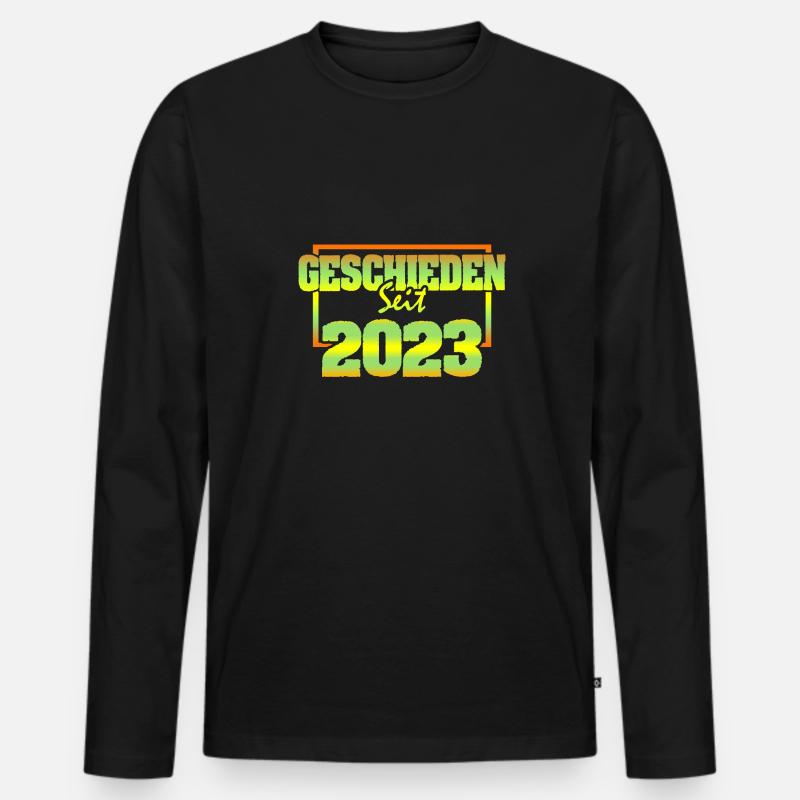 2023 - Männer Premium Bio Langarmshirt - Schwarz