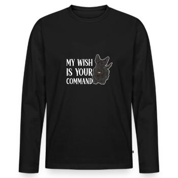 Scottish Terrier Scottie Dog - Men's Premium Organic Long Sleeve Shirt - black - Front - Nico (187cm)