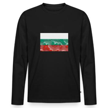 Geschenk für Bulgarien - Männer Premium Bio Langarmshirt - Schwarz - Vorne - Nico (187cm)